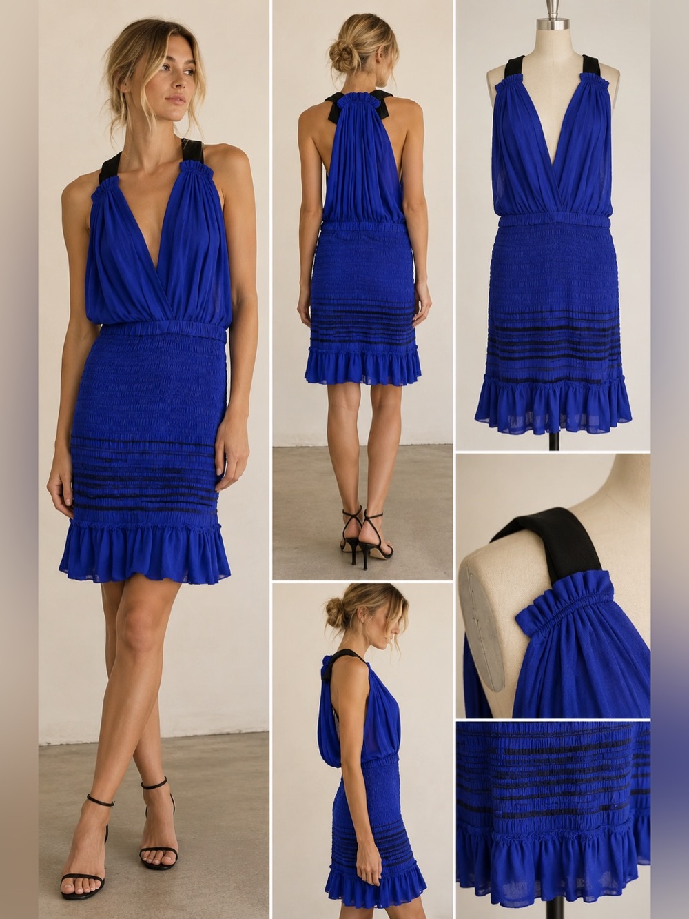 Isabel Marant Blue Ruffled Sleeveless Dress 2